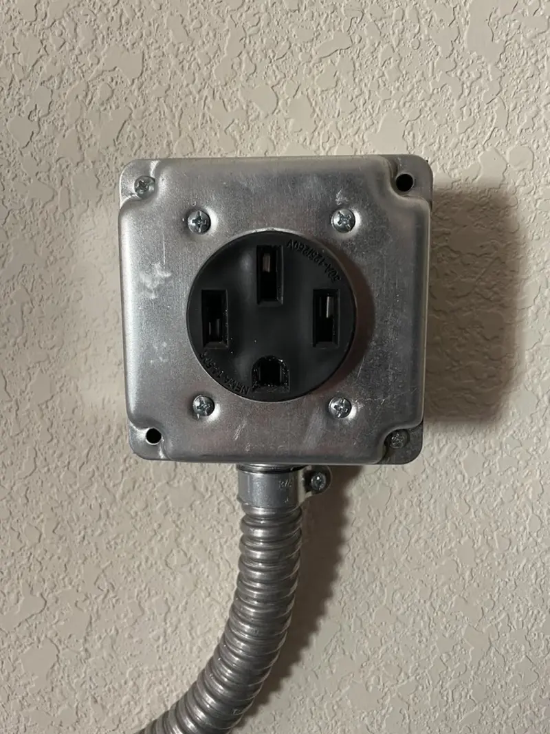 NEMA 14-50 outlet installed for Electrical Panel Upgrade in Belterra